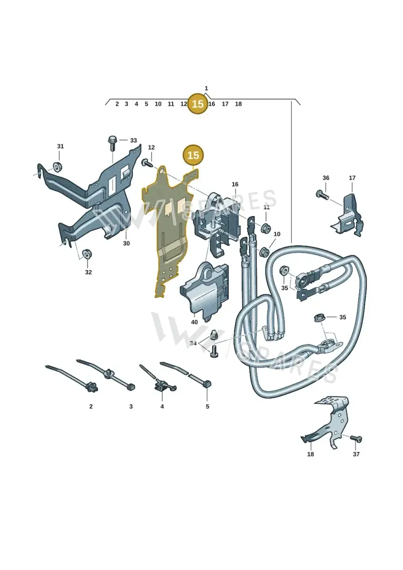 8B3941867A — Audi A5 Limousine (2024-2025) diagram 8wk972080, position 15
