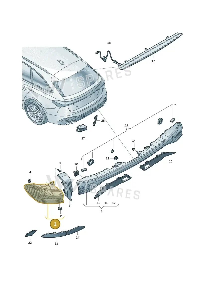 8B3945091 — Audi A5 Limousine (2024-2025) diagram 8wk945000, position 1