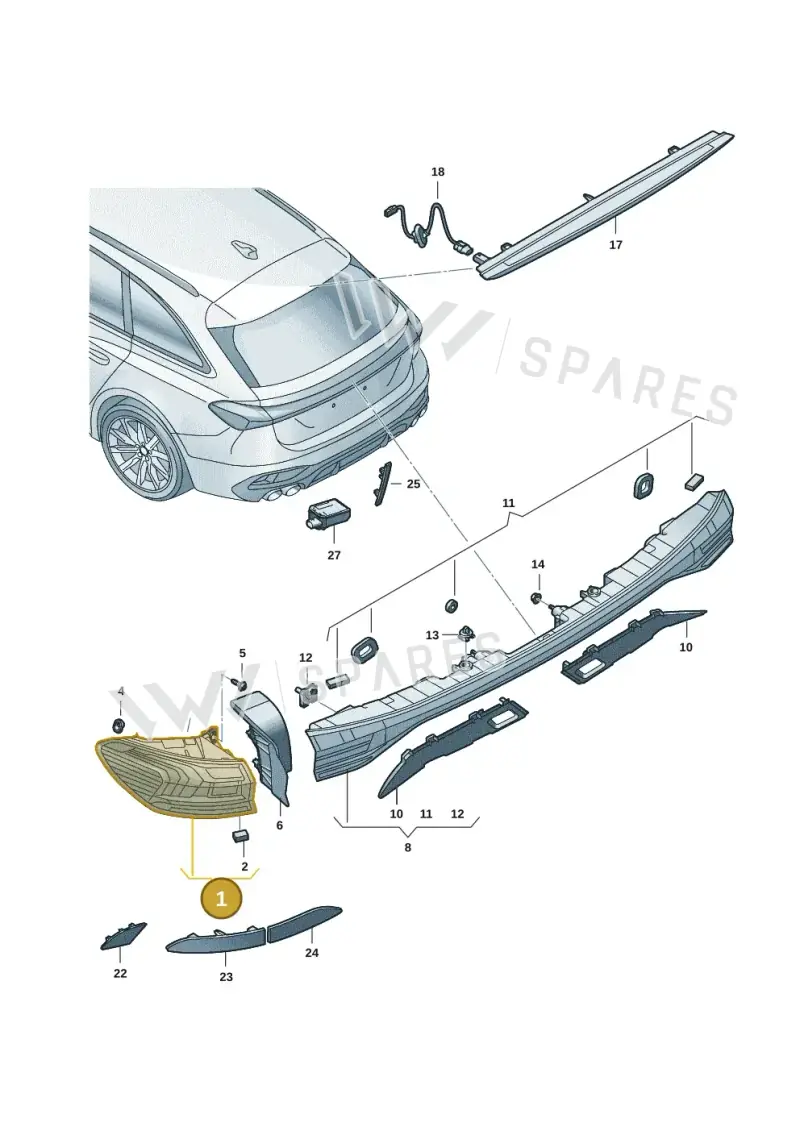 8B3945092 — Audi A5 Limousine (2024-2025) diagram 8wk945000, position 1