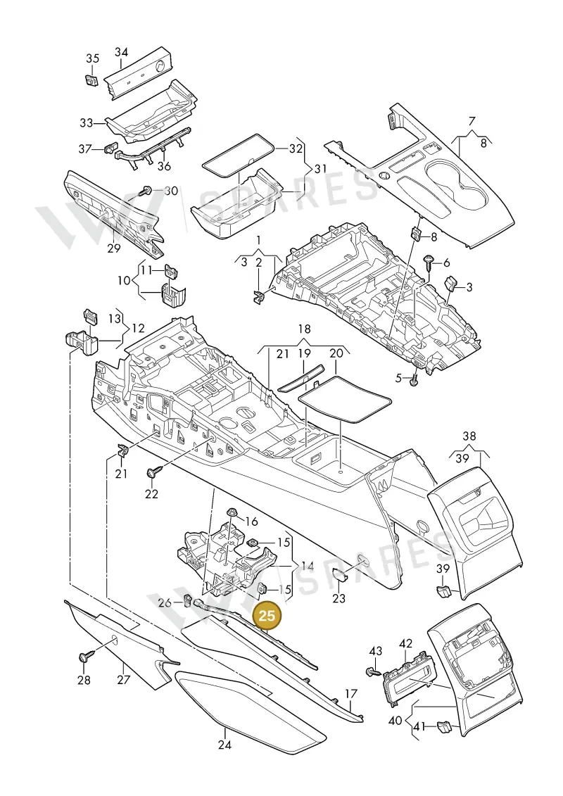 8B3947093A — Audi A5 Limousine (2024-2025) diagram 8wk863500, position 25