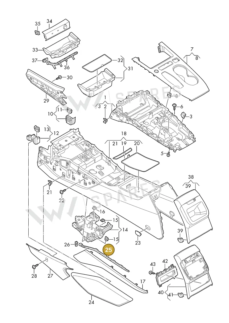 8B3947094A — Audi A5 Limousine (2024-2025) diagram 8wk863500, position 25