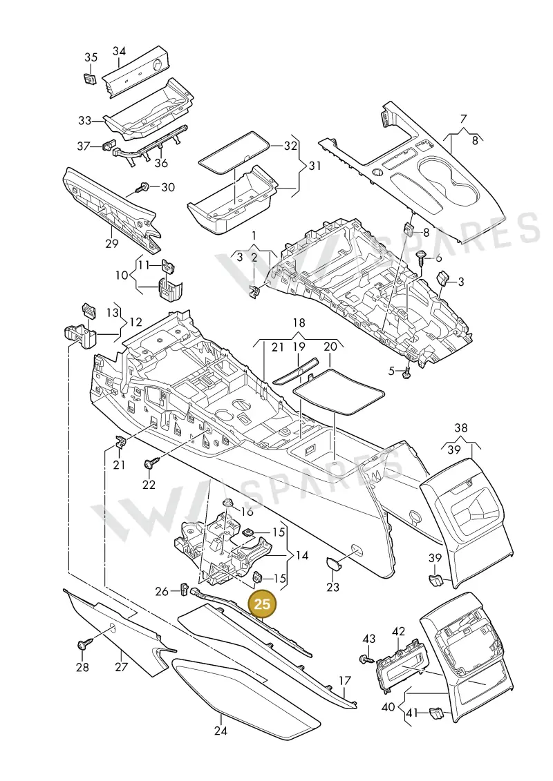 8B3947094 — Audi A5 Limousine (2024-2025) diagram 8wk863500, position 25