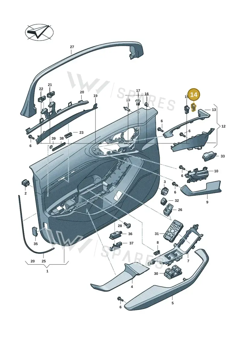 8B3947355A — Audi A5 Limousine (2024-2025) diagram 8wh867000, position 14