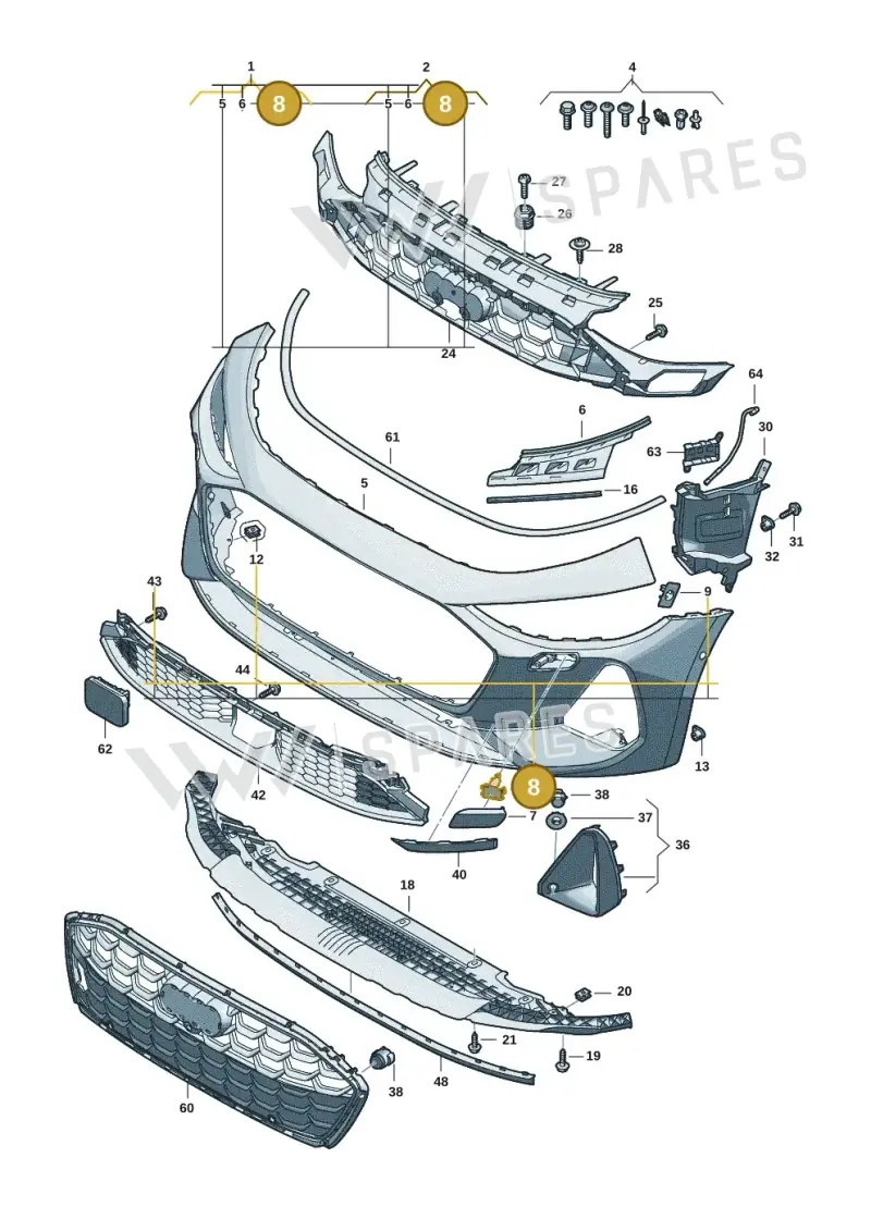 8B3955159 — Audi A5 Limousine (2024-2025) diagram 8wk807100, position 8
