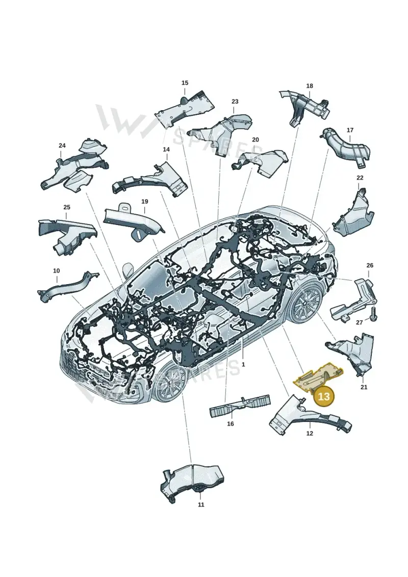 8B3971821F — Audi A5 Limousine (2024-2025) diagram 8wh971800, position 13
