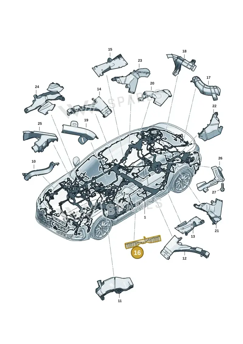 8B3971824AA — Audi A5 Limousine (2024-2025) diagram 8wh971800, position 16