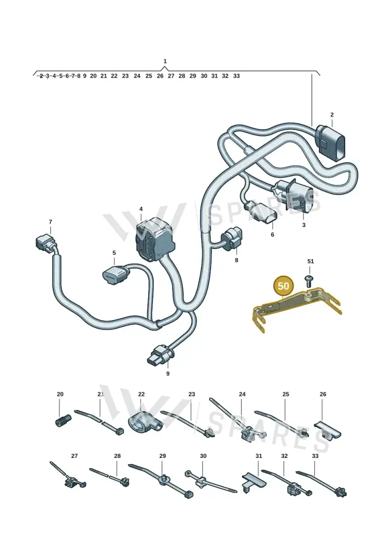 8B3971845AE — Audi A5 Limousine (2024-2025) diagram 8wk972810, position 50