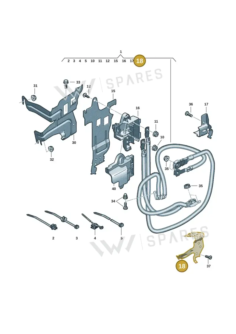 8B3971845AF — Audi A5 Limousine (2024-2025) diagram 8wk972080, position 18