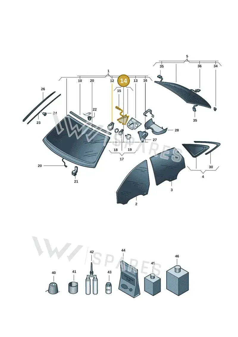 8B3980281 — Audi A5 Limousine (2024-2025) diagram 8wh845000, position 14