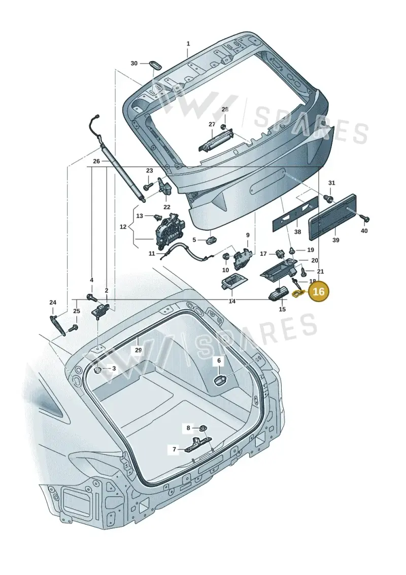 8B3980553 — Audi A5 Avant (2024-2025) diagram 8wk827000, position 16