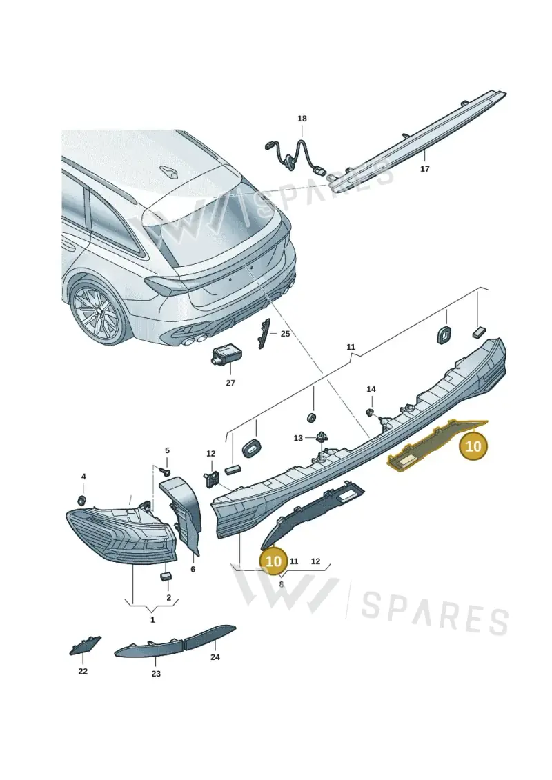 8B3998101 — Audi A5 Limousine (2024-2025) diagram 8wk945000, position 10