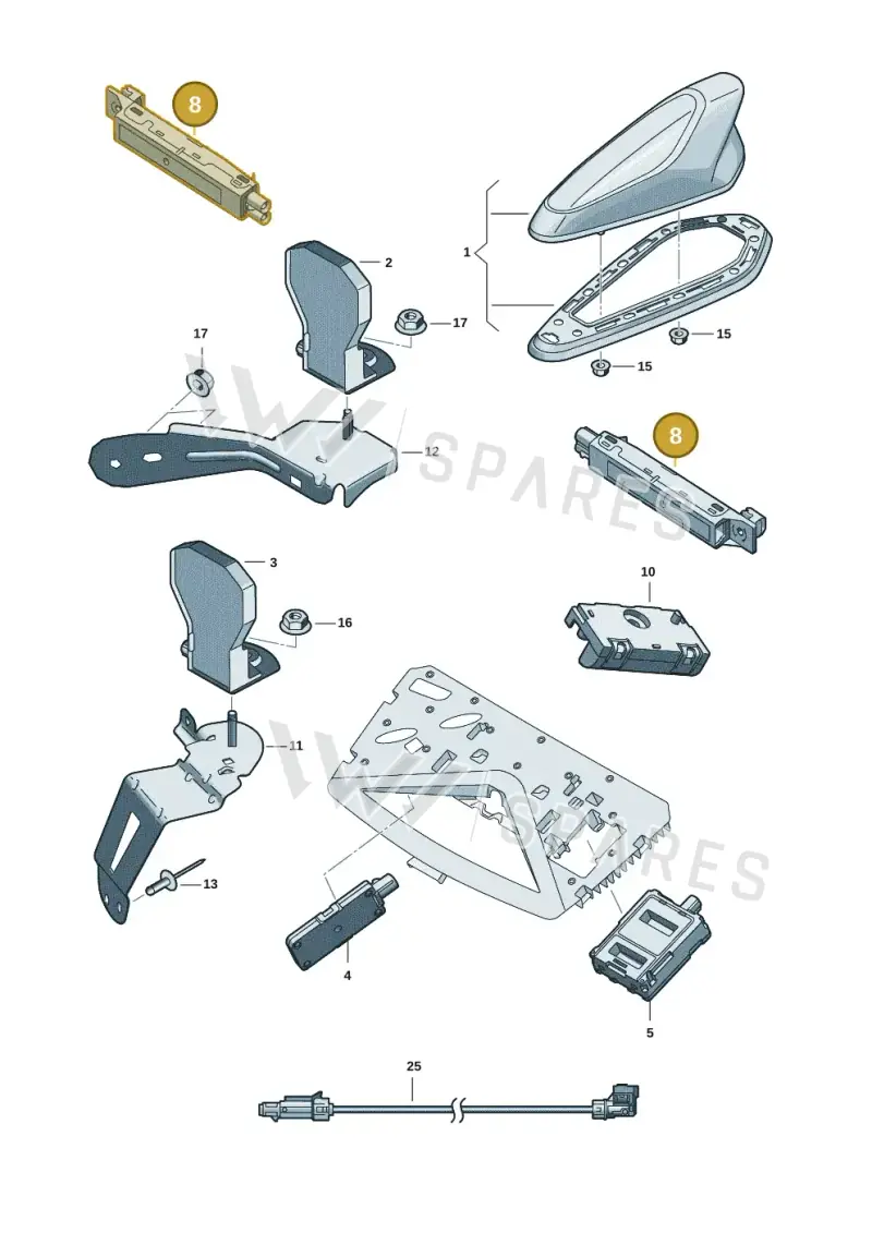 8B5035225 — Audi A5 Limousine (2024-2025) diagram 8wk035100, position 8
