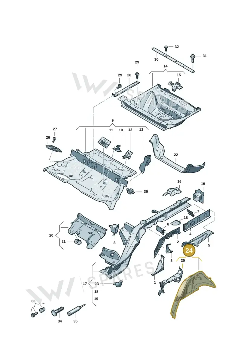 8B5810363 — Audi A5 Limousine (2024-2025) diagram 8wk803040, position 24