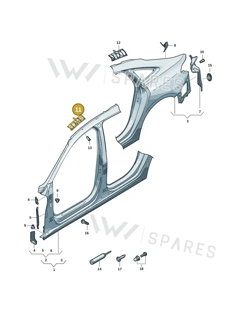 8B5810826A — Audi A5 Limousine (2024-2025) diagram 8wh809050, position 11