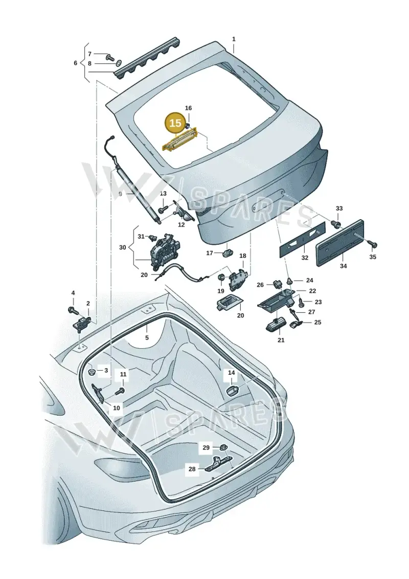 8B5827242 — Audi A5 Limousine (2024-2025) diagram 8wh827000, position 15