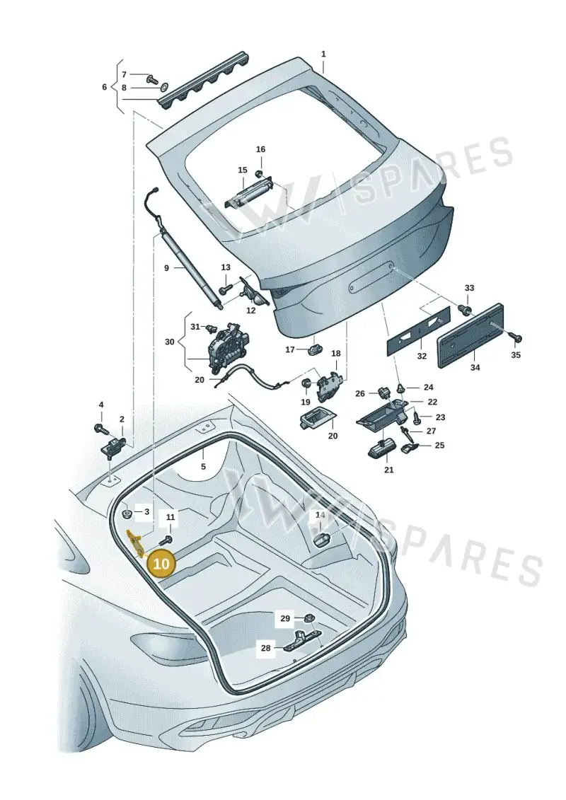 8B5827604 — Audi A5 Limousine (2024-2025) diagram 8wh827000, position 10