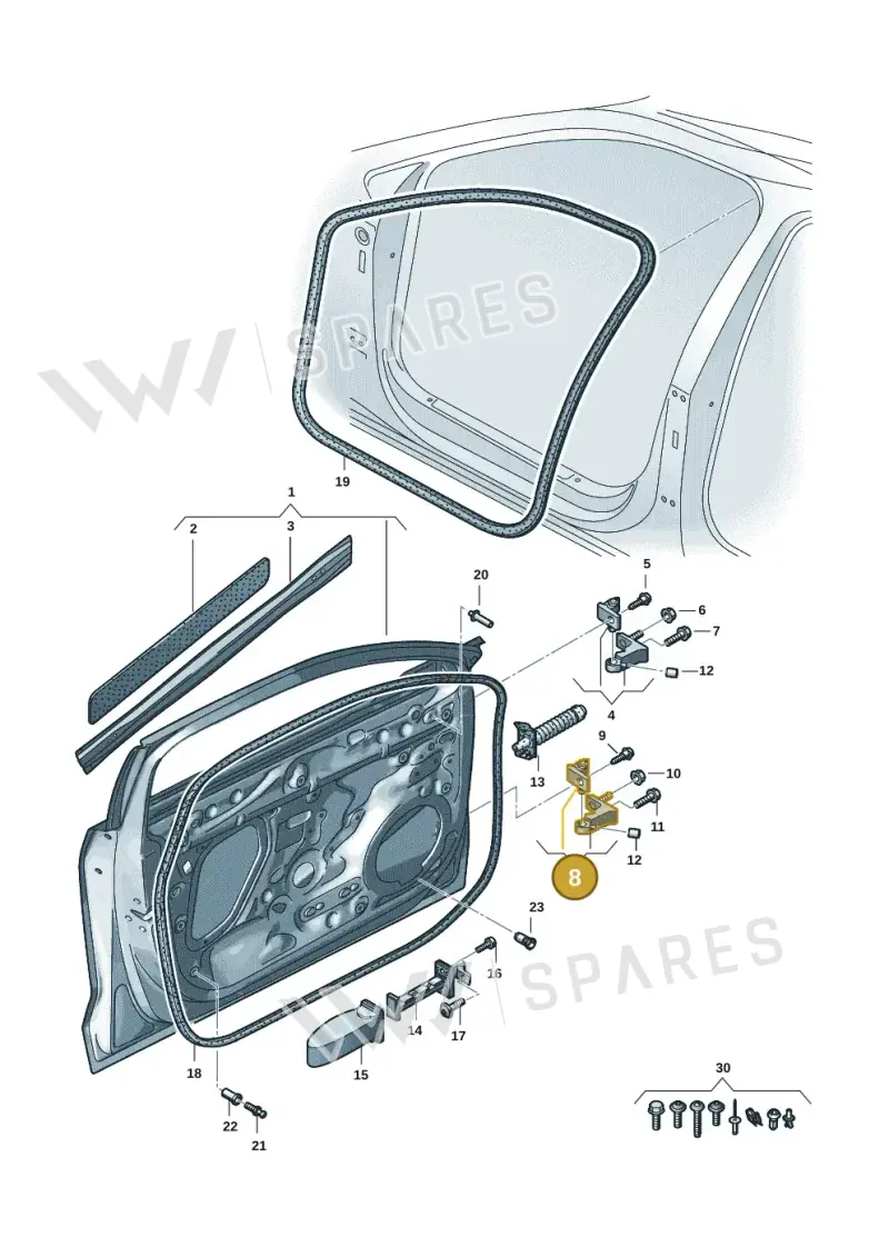 8B5831402A — Audi A5 Limousine (2024-2025) diagram 8wk831010, position 8