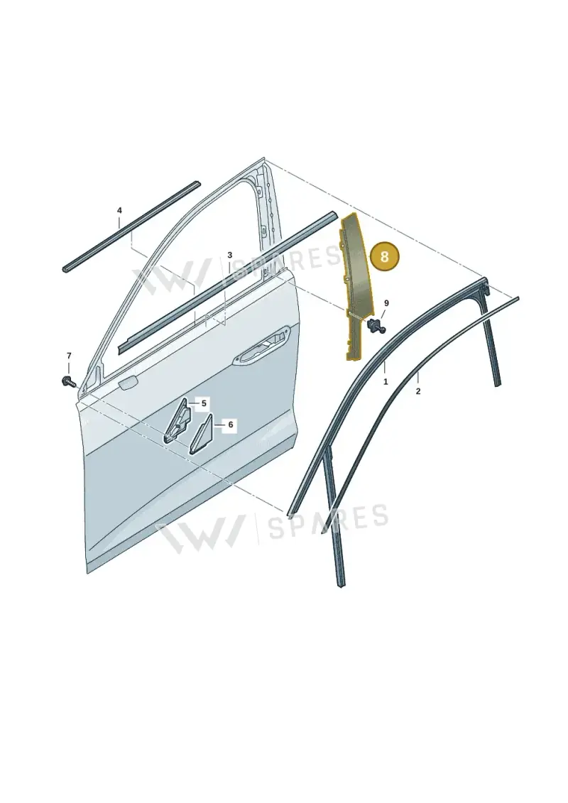 8B5837902 — Audi A5 Limousine (2024-2025) diagram 8wk837040, position 8