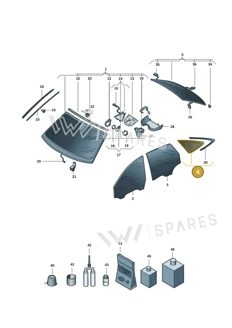 8B5845297GNVB — Audi A5 Limousine (2024-2025) diagram 8wh845000, position 4