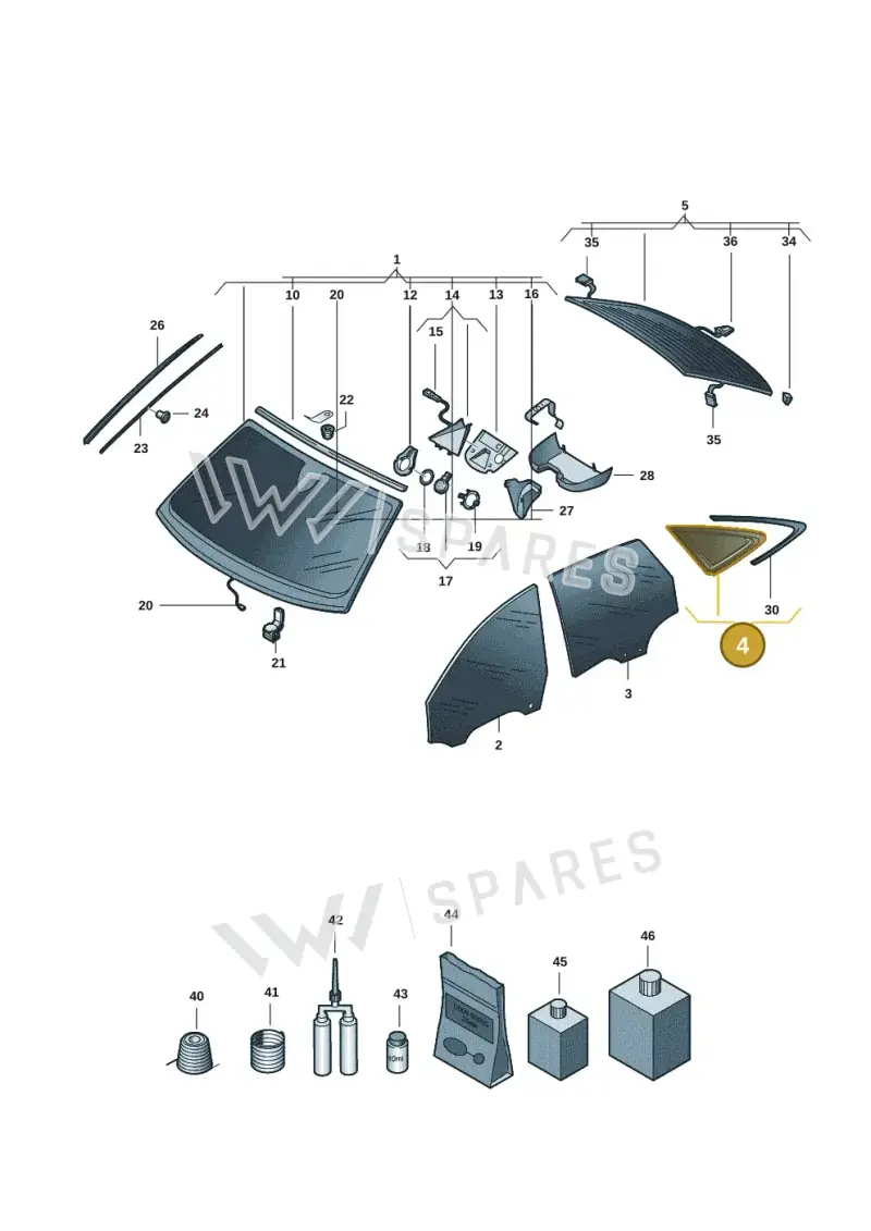 8B5845297MNVB — Audi A5 Limousine (2024-2025) diagram 8wh845000, position 4