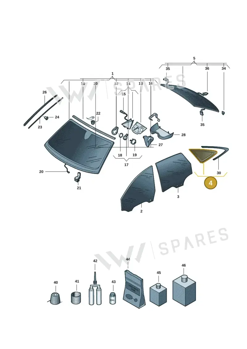 8B5845297QNVB — Audi A5 Limousine (2024-2025) diagram 8wh845000, position 4
