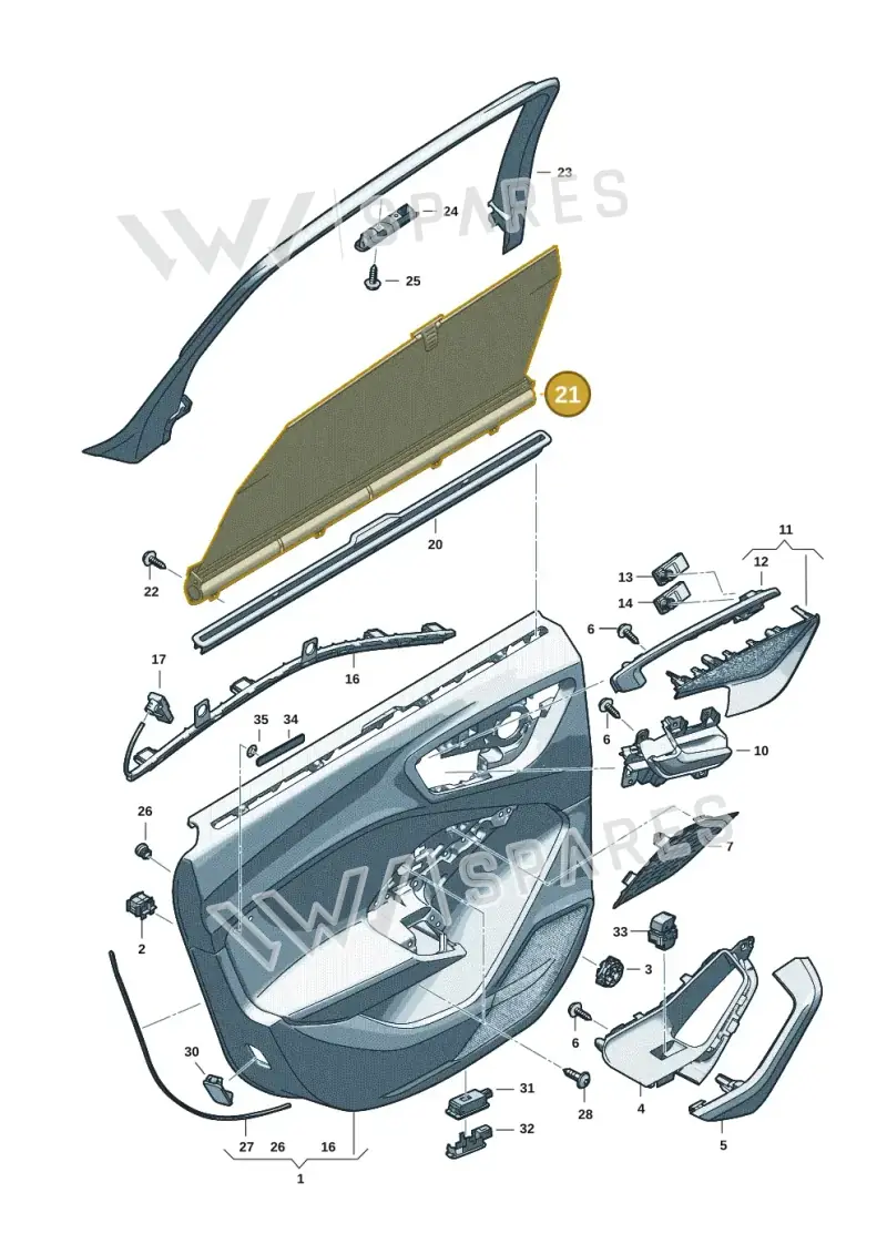 8B5861333MDF — Audi A5 Limousine (2024-2025) diagram 8wh867400, position 21
