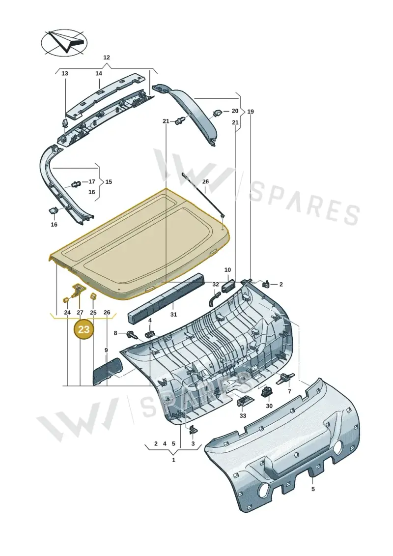 8B5867769A0BL — Audi A5 Limousine (2024-2025) diagram 8wh867900, position 23
