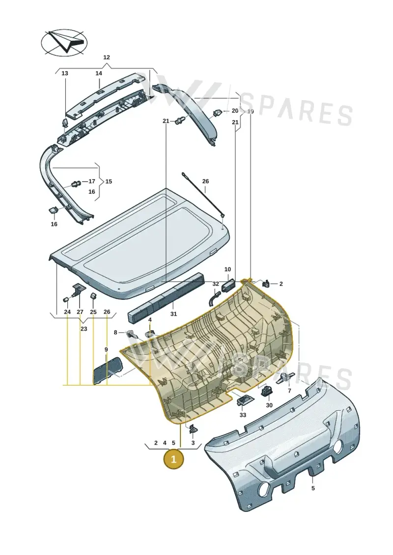 8B5867979B4PK — Audi A5 Limousine (2024-2025) diagram 8wh867900, position 1