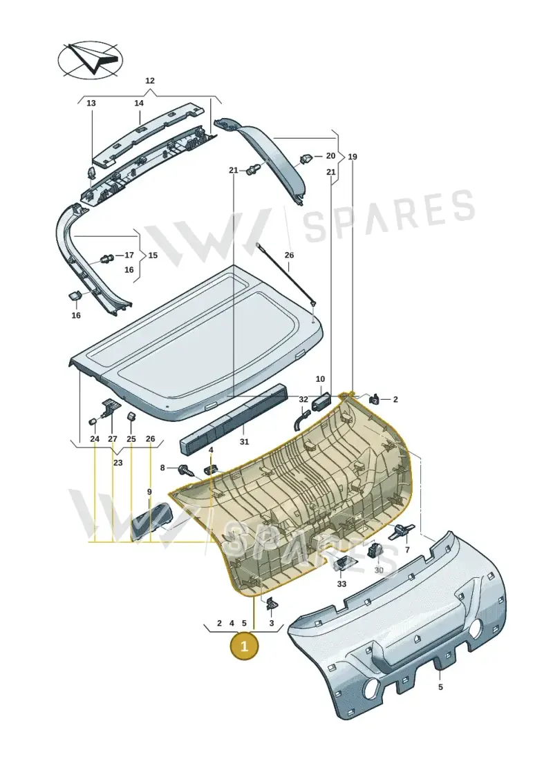8B5867979C4PK — Audi A5 Limousine (2024-2025) diagram 8wh867900, position 1
