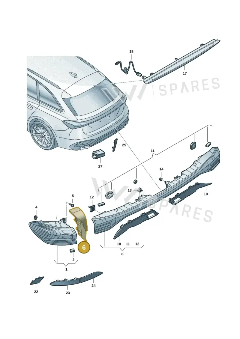 8B5945253 — Audi A5 Limousine (2024-2025) diagram 8wk945000, position 6