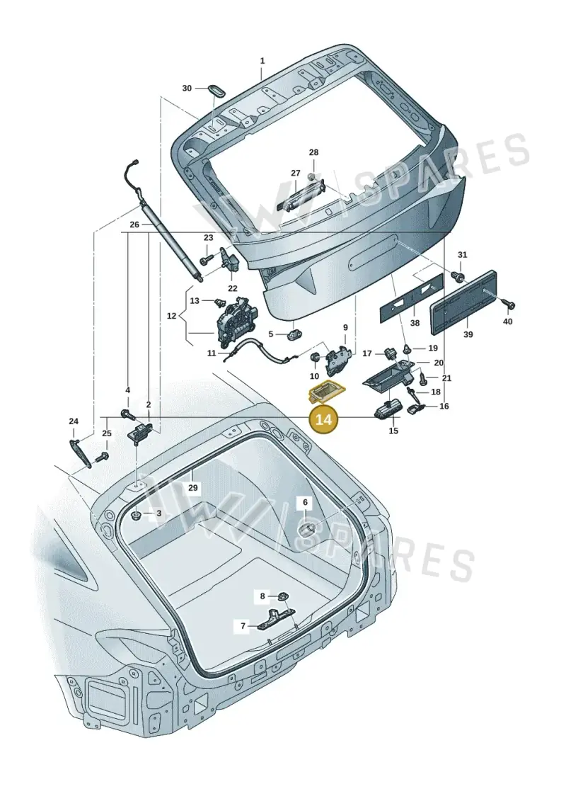 8B9827520 — Audi A5 Avant (2024-2025) diagram 8wk827000, position 14