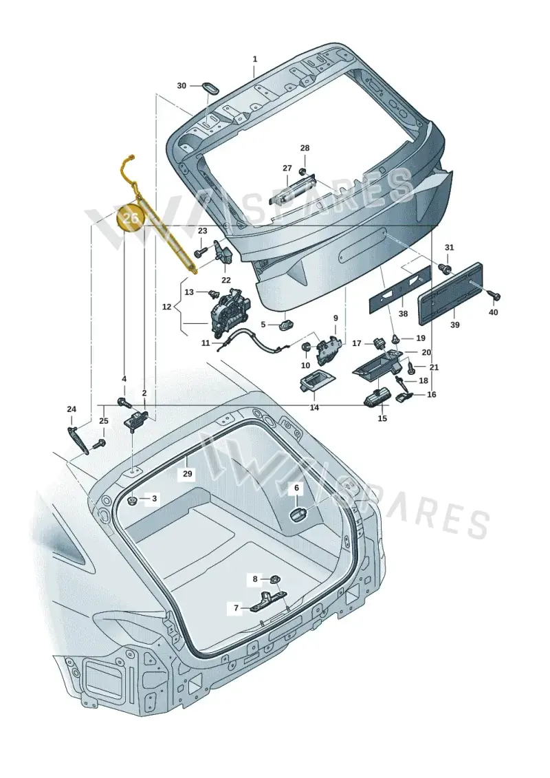 8B9827851B — Audi A5 Avant (2024-2025) diagram 8wk827000, position 26