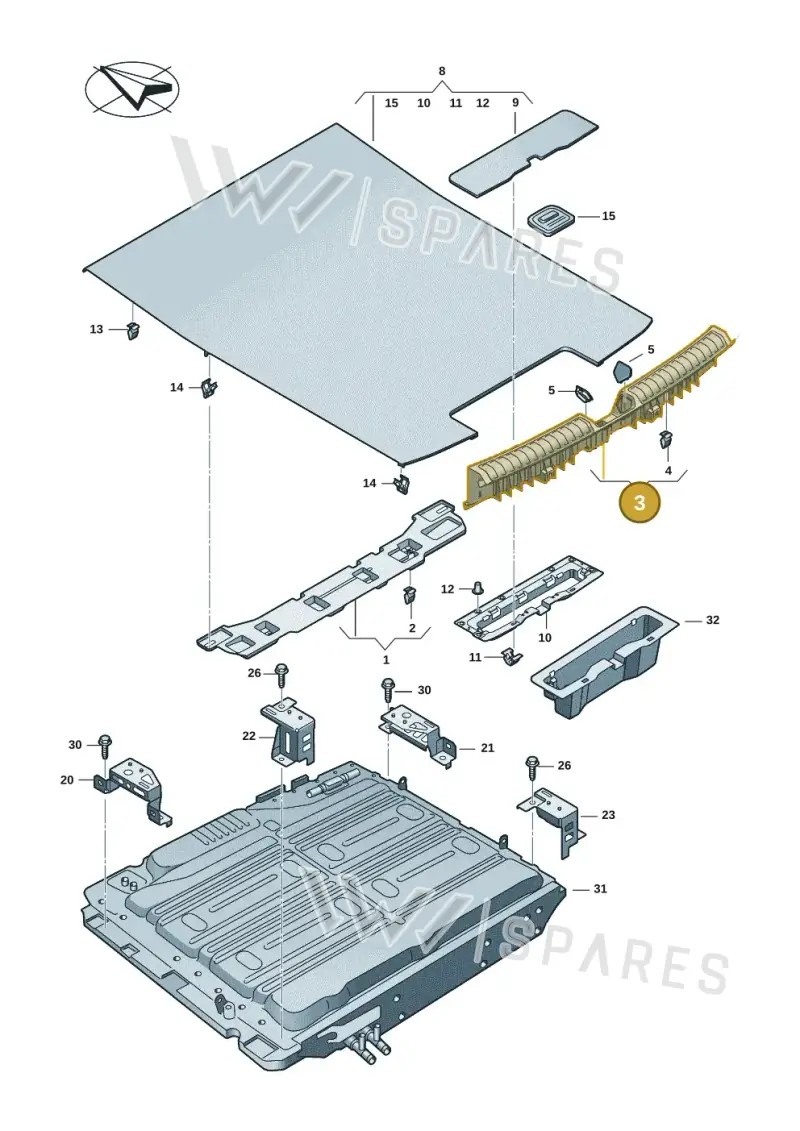 8B9863471A4PK — Audi A5 Limousine (2024-2025) diagram 8wh863850, position 3