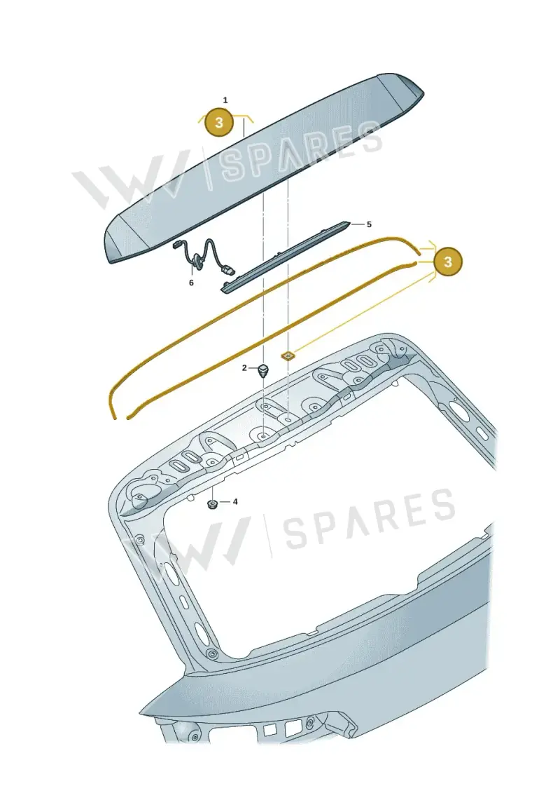 8B9898940 — Audi A5 Avant (2024-2025) diagram 8wk827050, position 3