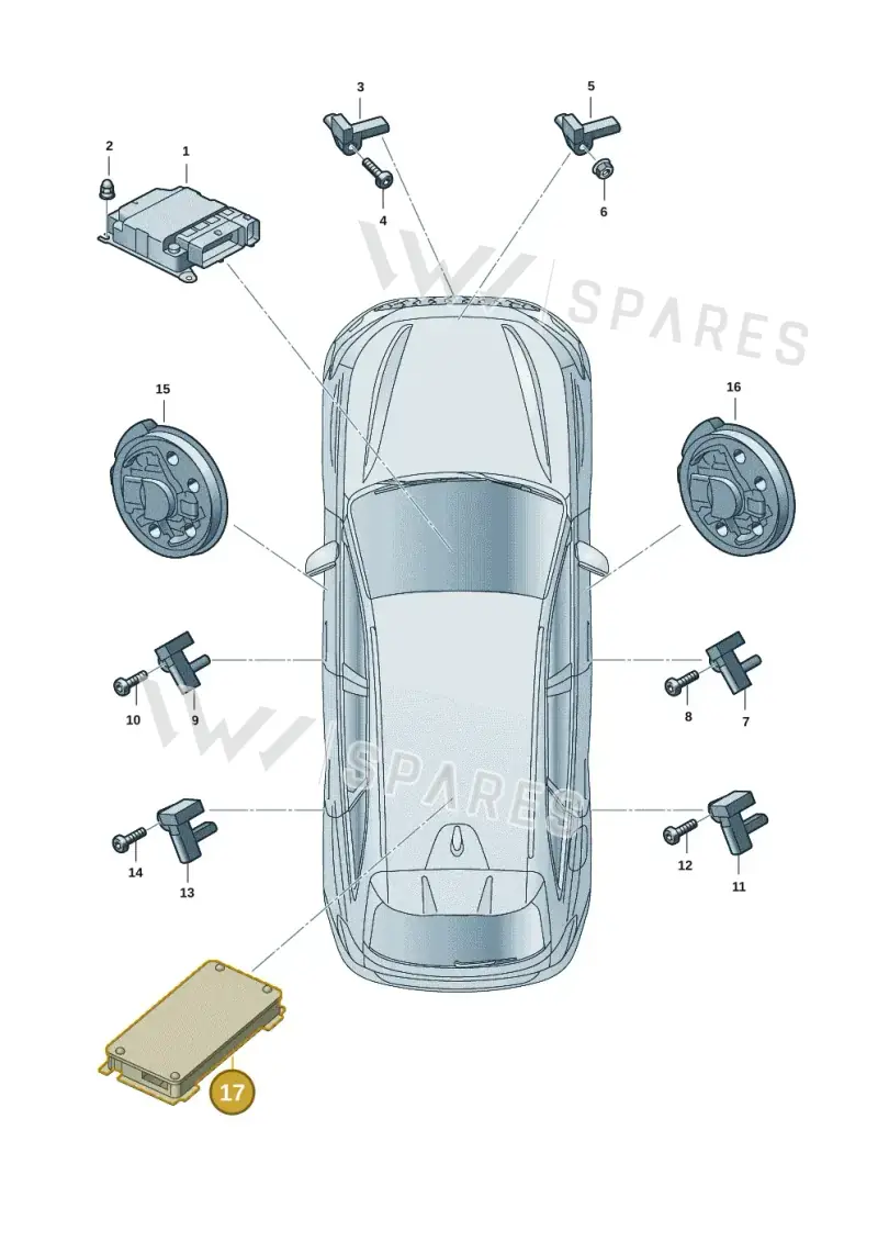 8B9980341B — Audi A5 Limousine (2024-2025) diagram 8wk959300, position 17