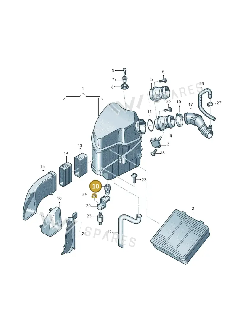 8D0129669A — Audi A8/S8/qu. lang (2003-2007) diagram 291129200, position 10