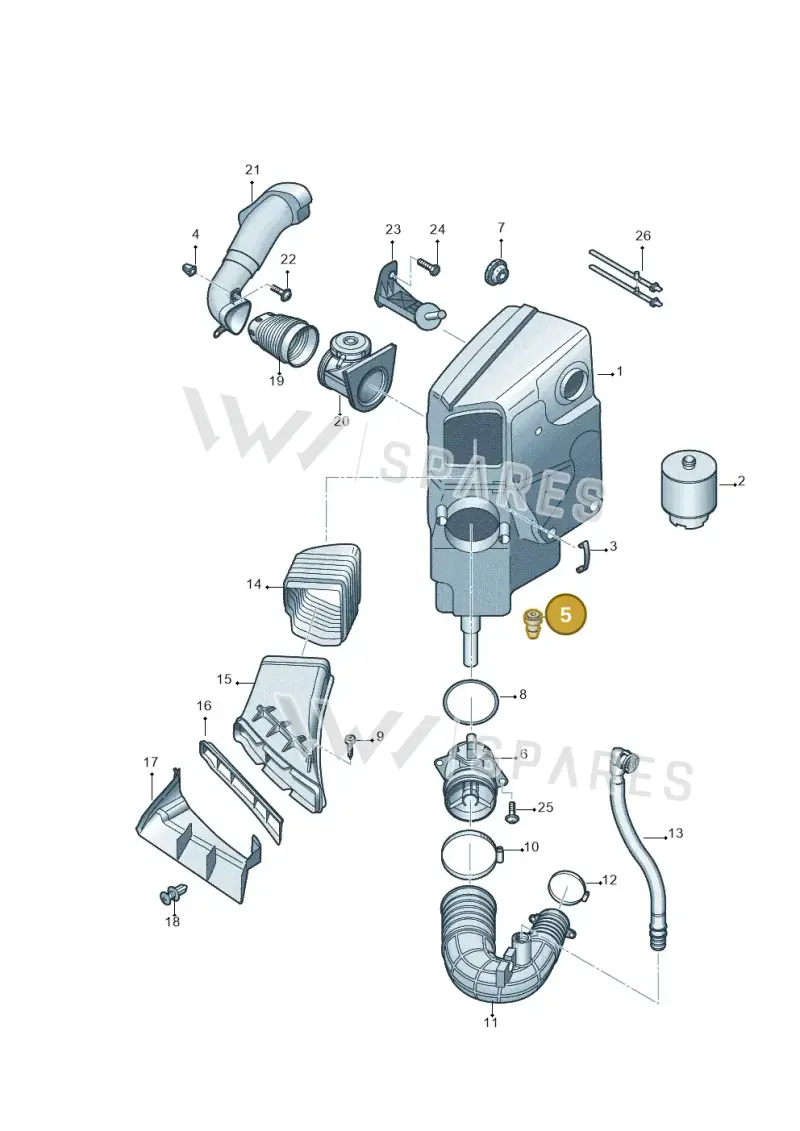8D0129669A — Audi A6/S6/Avant/qu.   05> (2004-) diagram 448129100, position 5