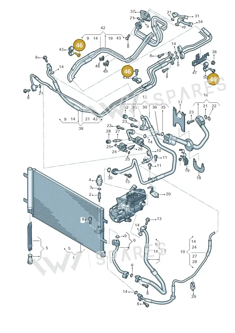 8D0201441C — Audi A6 2.0 tdi (2010-2015) diagram 717260450, position 46