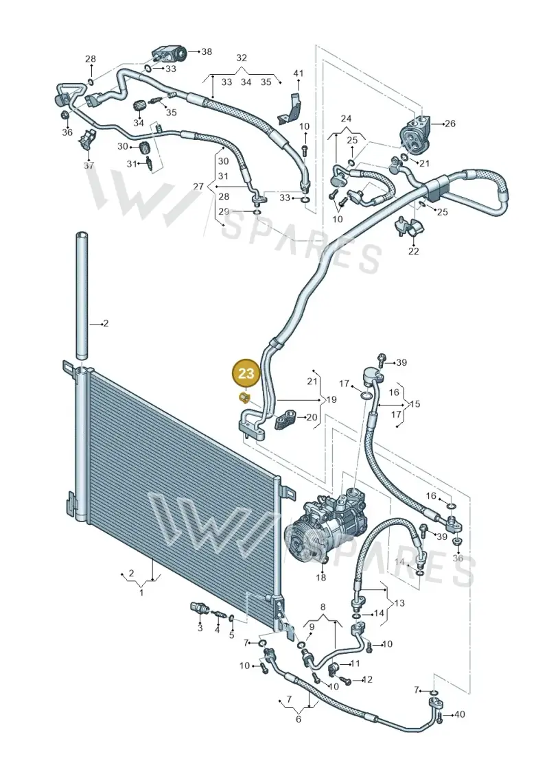 8D0201441C — Audi A8L (2017-2022) diagram 838260040, position 23