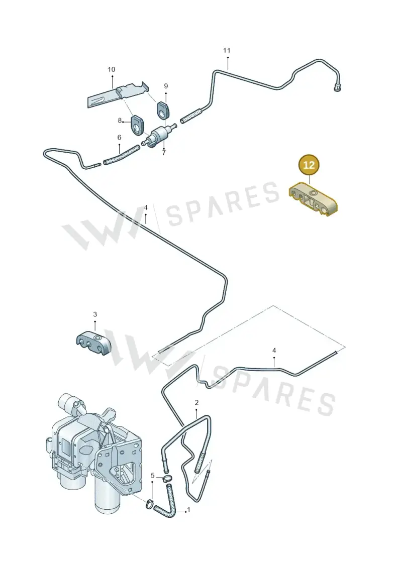 8D0201449R — Audi A6 2.7 TDI (2008-2011) diagram 448261500, position 12