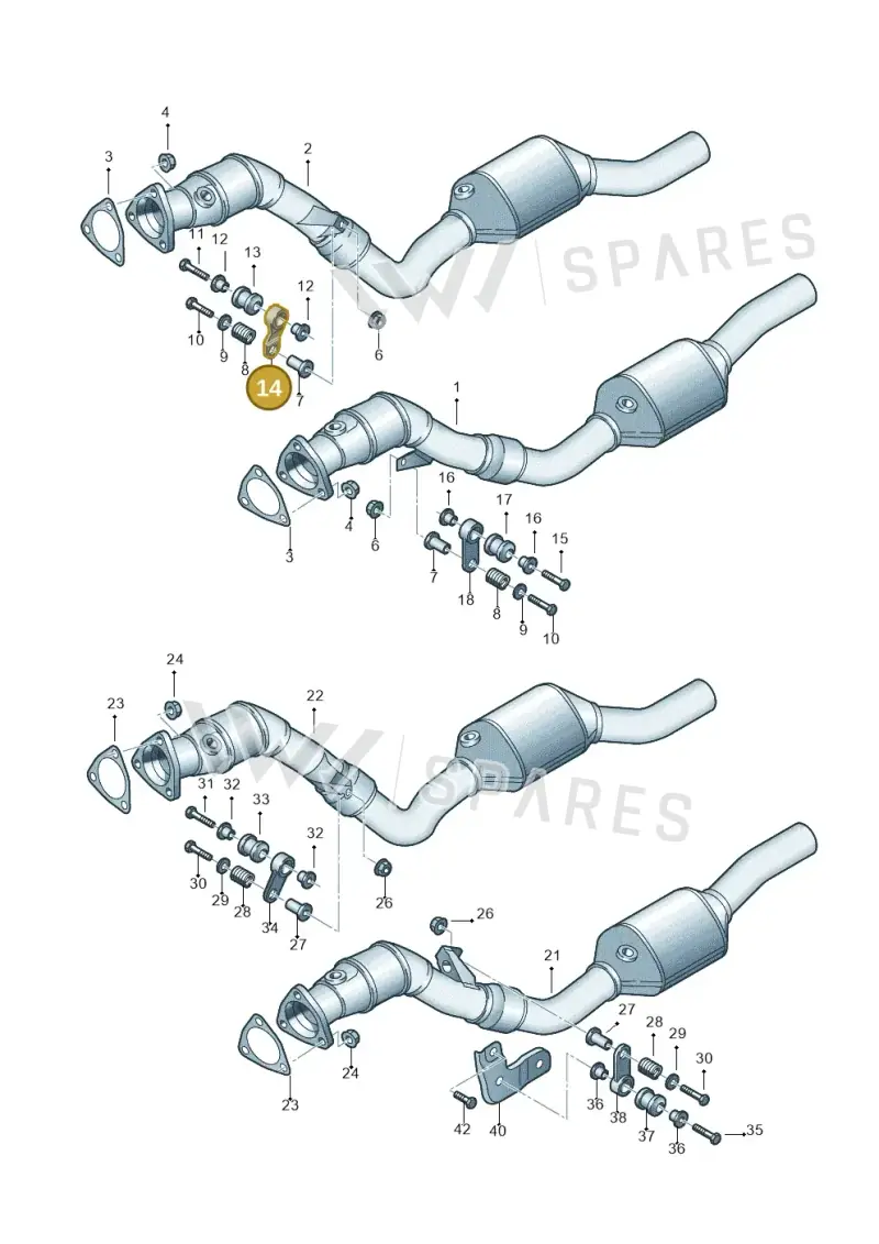 8D0253295C — Audi A4/S4/Av./qu.     05> (2005-) diagram 454253740, position 14