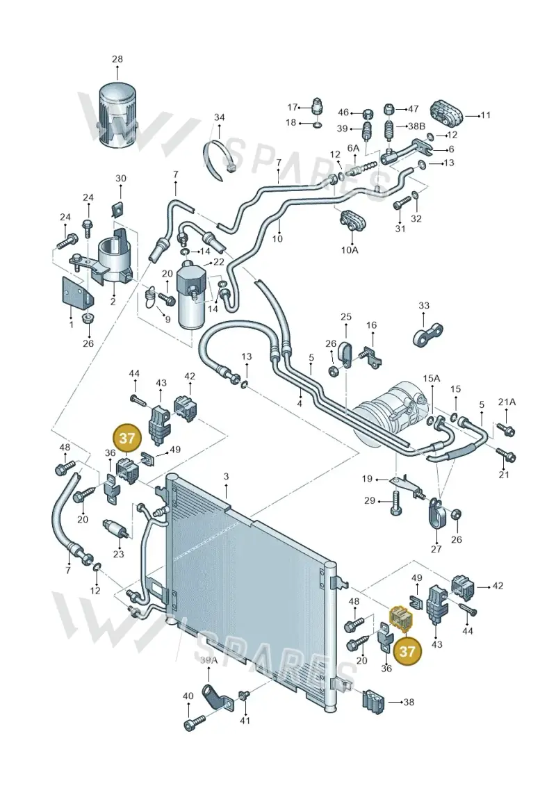 8D0260425 — Audi RS6 qu. (2003-2004) diagram 195260410, position 37