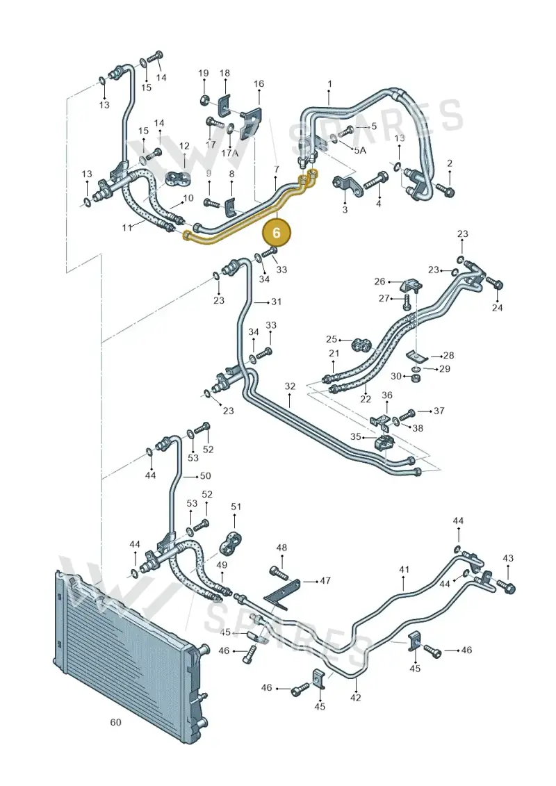 8D0317821 — Audi A4/Avant (1999-2001) diagram 221317600, position 6