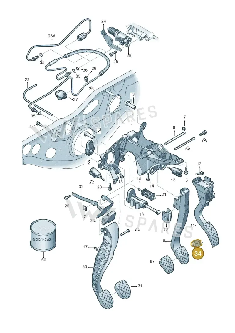 8D0721522 — Audi A6 2.7 TDI (2008-2011) diagram 448721250, position 34