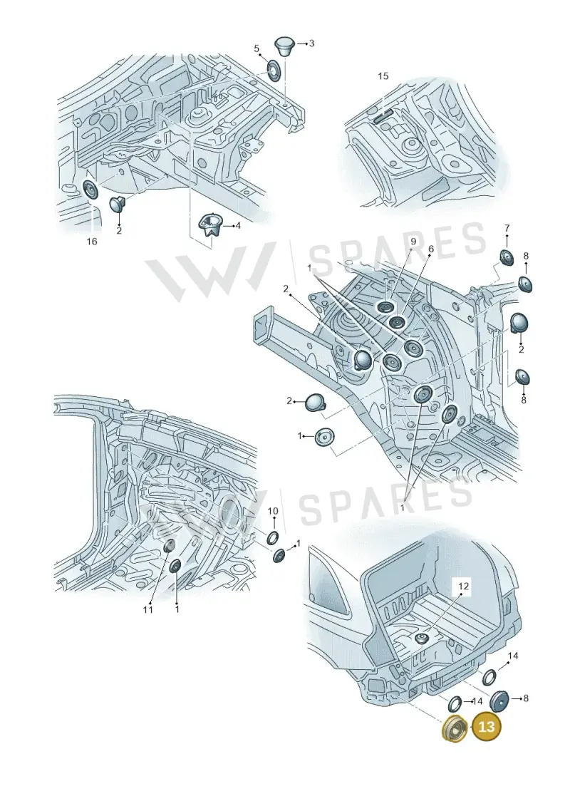 8D0804297 — Audi Q5 qu. 2.0 TDI (2012-2017) diagram 647803350, position 13