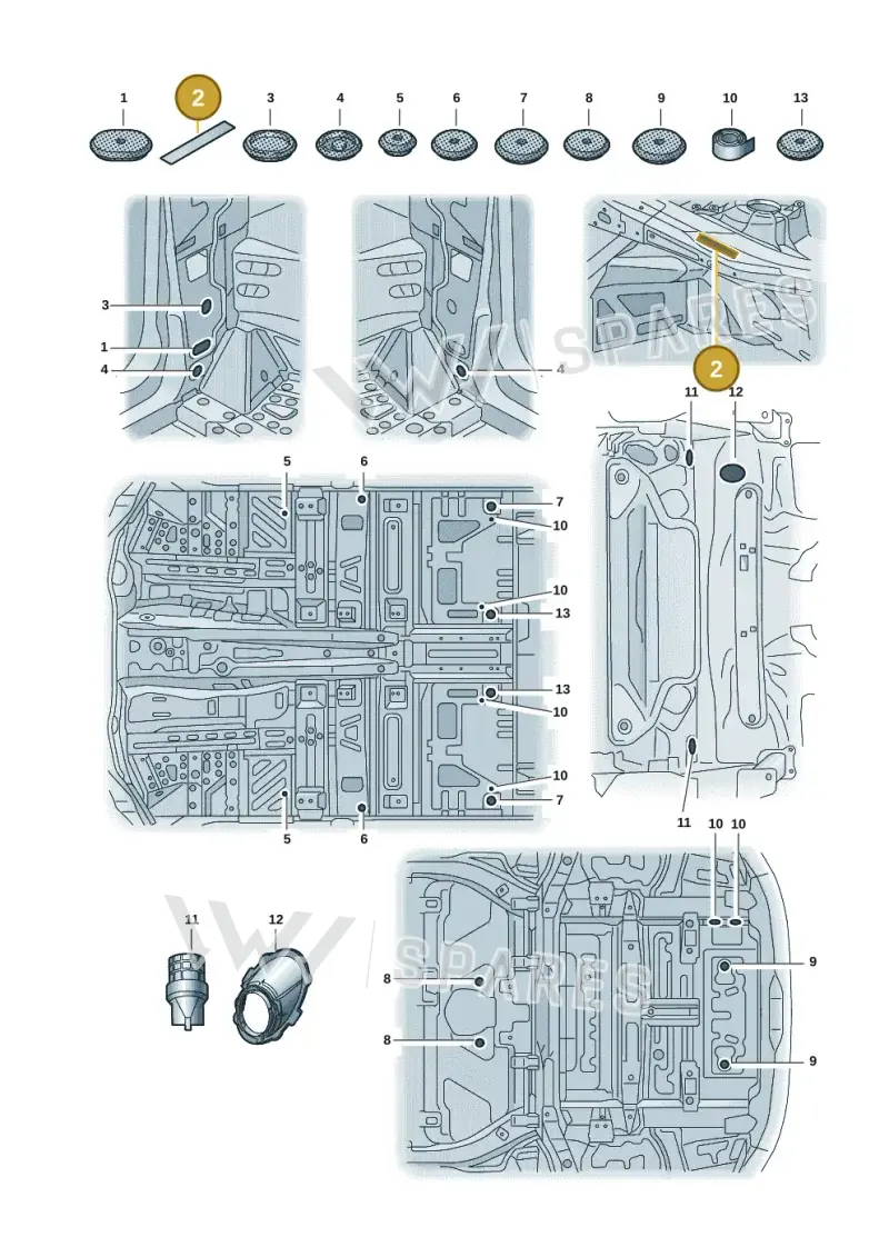 8D0805521A — Audi Q8 e-tron (2018-2020) diagram 586803036, position 2