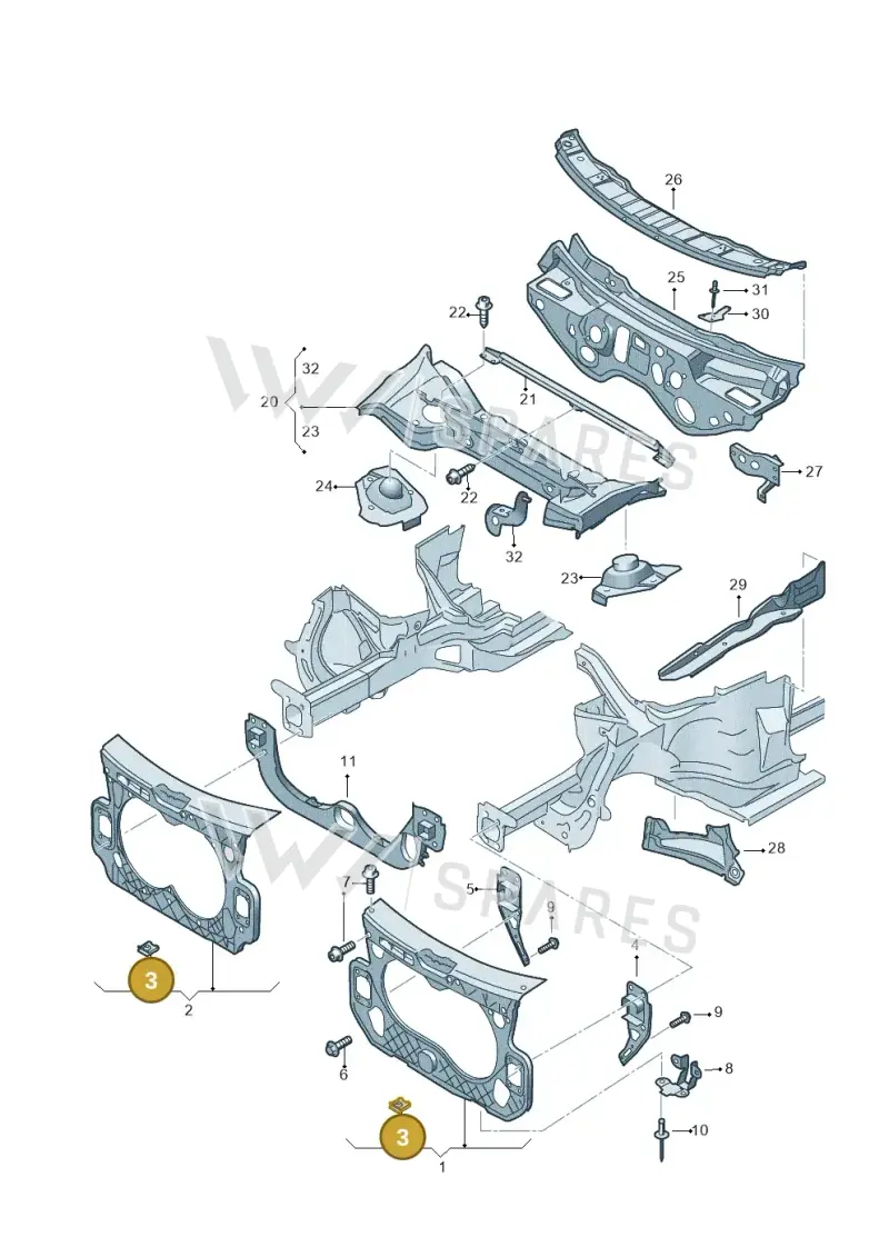 8D0805960 — Audi A6 2.7 TDI (2008-2011) diagram 448805000, position 3