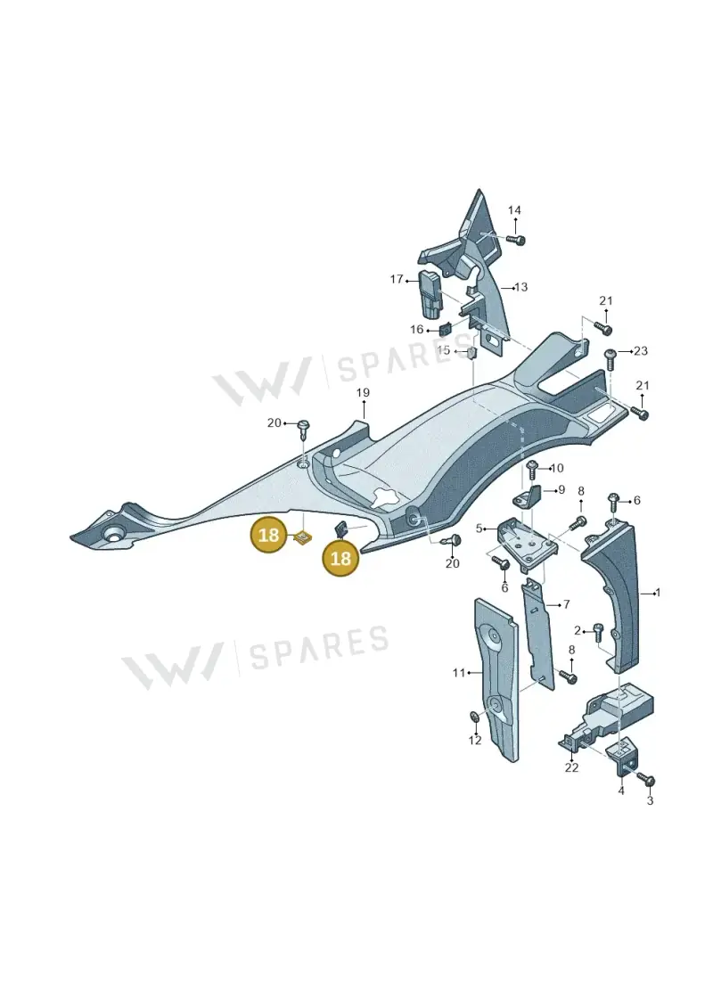8D0805960 — Audi R8 Spyder (2015-2024) diagram 872821000, position 18