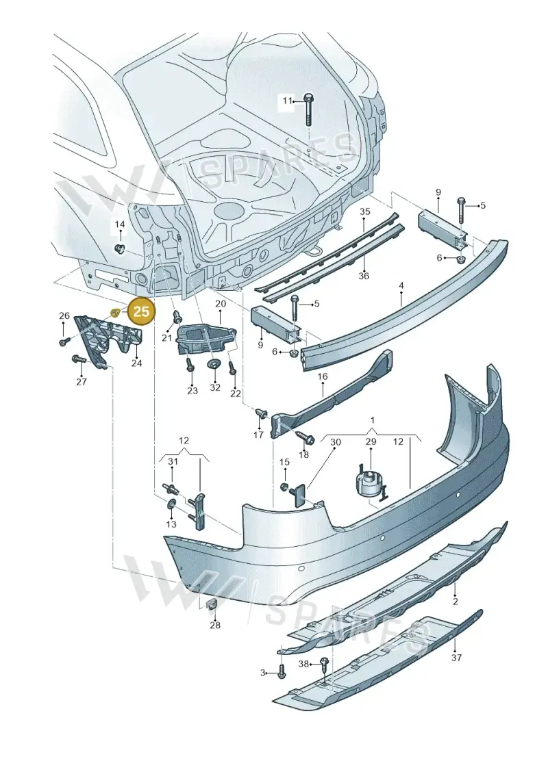 8D0807300A — Audi A6 QU.ALLROAD     07> (2006-) diagram 603807500, position 25