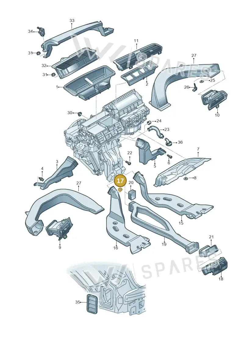 8D0819598 — Audi RSQ3 Sportback (2019-2024) diagram 597819010, position 17